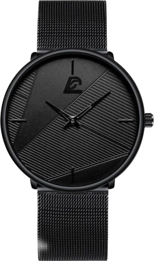 Hidzo Horloge - DIJANBS - Zwart - Heren - Analoog - Ø 35 mm - staal