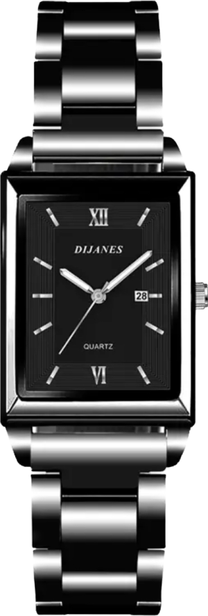 Hidzo Horloge - DIJANES - Zwart - Dames&Heren - Analoog/Staal - Ø30mm
