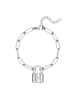 Hidzo armband - Zilverkleurig slotje - Stainless Steel