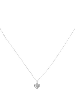 Yehwang - Zilverkleurig - Hartjesketting - Volwassenen - Stainless steel - 39cm