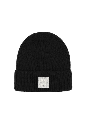 Hidzo Beanie - Muts - Lover of Smiley - Polyester - Zwart