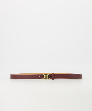 Hidzo riem - Eline Small - Classic Grain - Riemen met gesp - Bordeaux - Goudkleurig - Size 95