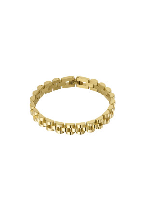 Hidzo armband - Classy link - Goudkleurig - Stainless steel