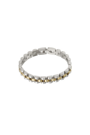 Hidzo armband - Classy link - Goud en Zilverkleurig - Stainless steel