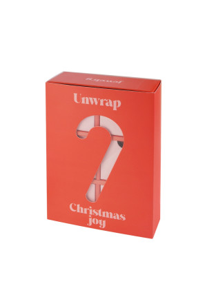 Hidzo adventkalender - Candy cane - Rood - Goudkleurig - Stainless steel