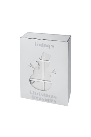 Hidzo adventkalender - Snowman - Sneeuwpop - Zilverkleurig - Stainless steel