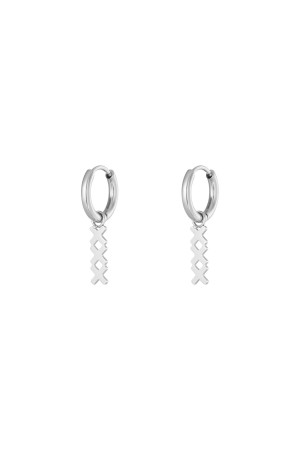 Hidzo oorbellen - XXX Amsterdam - Zilverkleurig - Stainless steel