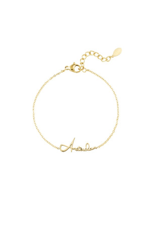 Hidzo armband - Amsterdam - Goudkleurig - Stainless steel