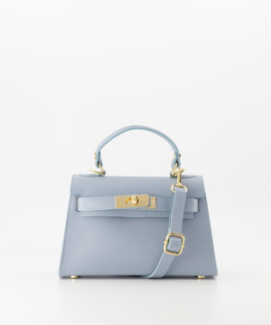 Hidzo handtas - Grace - Palmellato - Licht blauw - Echt leer - Goudkleurig