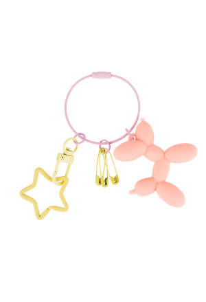 Hidzo Tas accessoires - Dogly pendant - Licht Roze - Tas hanger