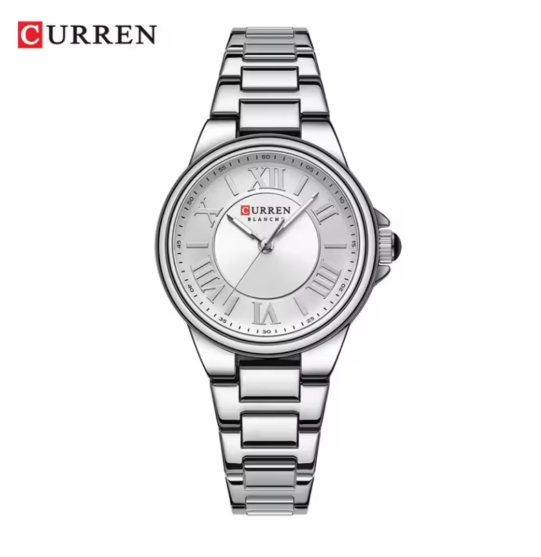 Curren - Horloge - Herenhorloge - Quartz - Zilveren Wijzerplaat - Zilveren Band - 33mm - 9091