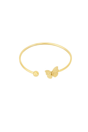 Hidzo armband - Butterfly babe - Stainless steel - Goudkleurig