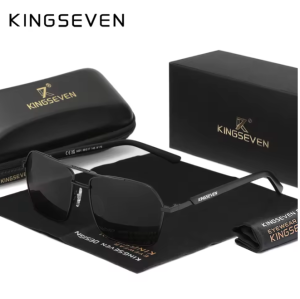 KINGSEVEN Zonnebril 9201 - Zwart-Grijs – Heren - Vrouwen - Gepolariseerd - UV400 - Luipaard - Spiegelend - Rechthoek