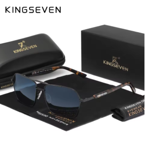KINGSEVEN Zonnebril 9201 - Gradiënt-Blauw – Heren - Vrouwen - Gepolariseerd - UV400 - Luipaard - Spiegelend - Rechthoek