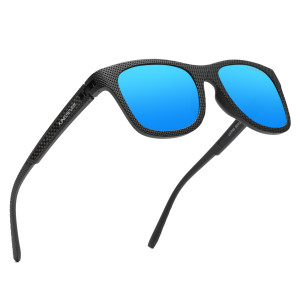 KINGSEVEN Zonnebril 745 - Zwart-Blauw – Heren - Vrouwen - Gepolariseerd - UV400 - Sportief