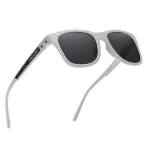 KINGSEVEN Zonnebril 745 - Wit-Zwart – Heren - Vrouwen - Gepolariseerd - UV400 - Sportief