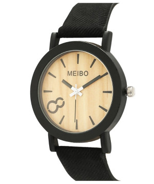 Hidzo Horloge Meibo Ø 37 mm - Zwart - Inclusief horlogedoosje