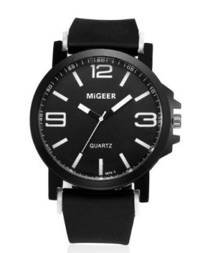 Hidzo Horloge Migeer Ø 37 mm - Zwart - Kunstleer