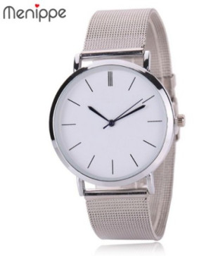 Hidzo Horloge Menippe Ø 37 mm - Zilver/Wit - Inclusief horlogedoosje