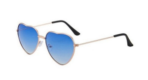 Hidzo Hartjes Zonnebril Goudkleurig - UV 400 - Blauwe Glazen