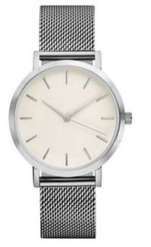 Hidzo Horloge Relogio Ø 37 mm - Zilver - Inclusief horlogedoosje