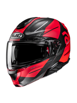 Kask szczękowy HJC RPHA 91 Blat czerwono-czarny + Gratisy