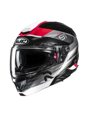 Kask szczękowy HJC RPHA 91 Madal czarno-czerwony + Gratisy