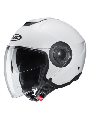 Kask otwarty HJC i40N Solid biały + Gratisy