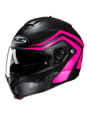 Kask szczękowy HJC C91N Nepos czarno-różowy + Gratisy