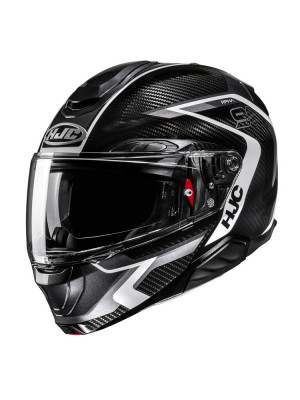 Kask szczękowy HJC RPHA 91 Carbon Lagos czarno-biały + Gratisy