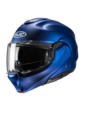 Kask szczękowy HJC F100 niebieski + Gratisy