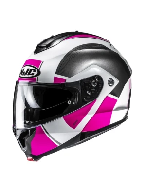 Kask szczękowy HJC C91N Jyn różowo-szary + Gratisy