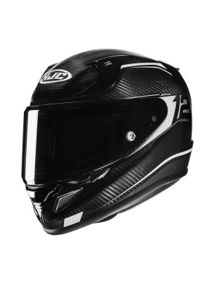 Kask integralny HJC RPHA 12 Carbon Keres czarno-biały + Gratisy