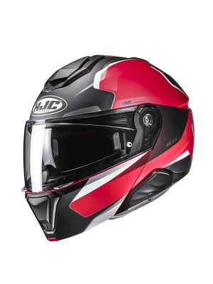 Kask szczękowy HJC i91 Felio czarno-czerwony + Gratisy