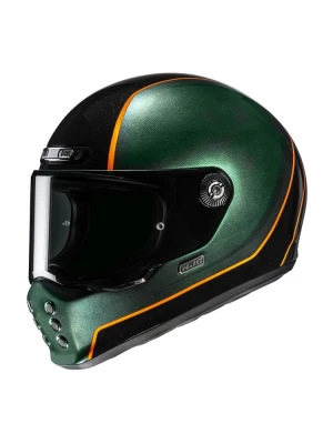 Kask integralny HJC V10 Hodu zielono-czarny + Gratisy