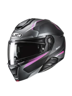 Kask szczękowy HJC i91 Felio szaro-różowy + Gratisy