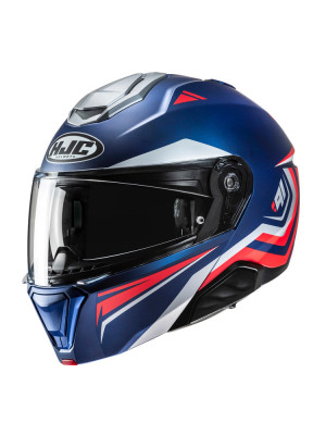 Kask szczękowy HJC i91 Tricus niebiesko-czerwony + Gratisy