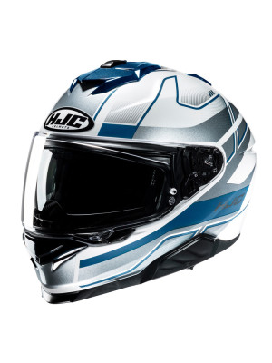 Kask integralny HJC i71 Iorix niebiesko-srebrny + Gratisy