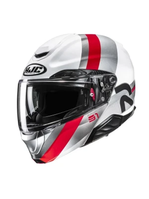 Kask szczękowy HJC RPHA 91 Fensh biało-czerwony + Gratisy