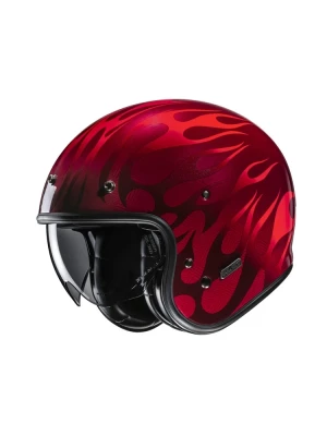 Kask otwarty HJC V31 Firo czerwony + Gratisy