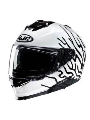 Kask integralny HJC i71 Celos biało-czarny + Gratisy