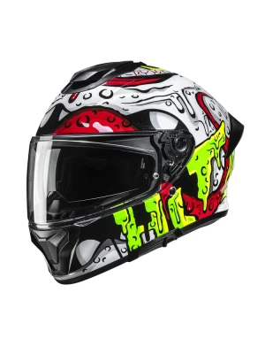 Kask integralny HJC C71 Queeze biało-zielony + Gratisy