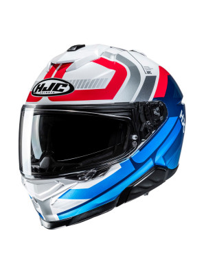 Kask integralny HJC i71 Viz niebiesko-czerwony + Gratisy
