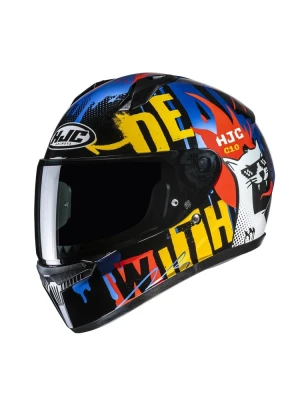 Kask integralny HJC C10 Fop czarno-niebieski + Gratisy