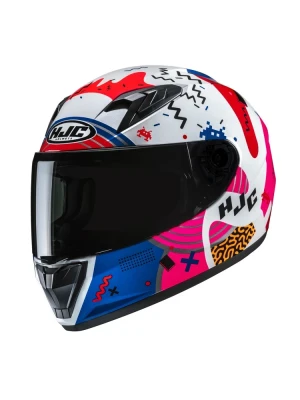 Kask integralny dziecięcy HJC Y10 Mika niebiesko-biały + Gratisy