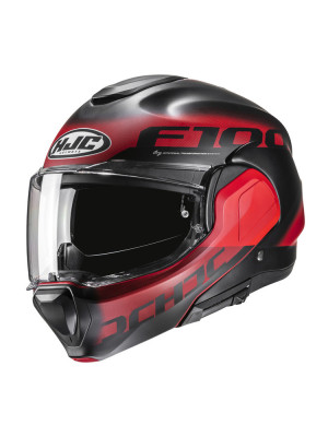 Kask szczękowy HJC F100 Hetal czerwony + Gratisy