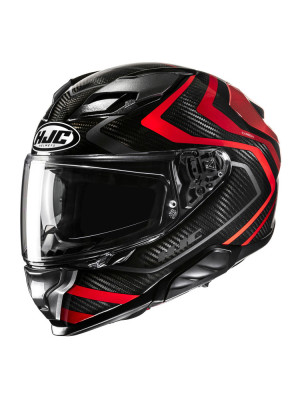 Kask integralny HJC F71 Carbon Nevio czarno-czerwony + Gratisy