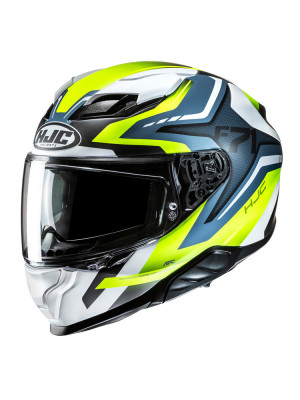 Kask integralny HJC F71 Fes żółto-niebieski + Gratisy