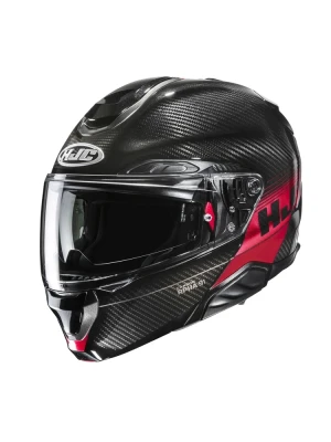 Kask szczękowy HJC RPHA 91 Carbon Elig czarno-czerwony + Gratisy