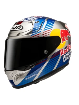 Kask integralny HJC RPHA 12 Red Bull Austin GP II srebrno-niebieski + Gratisy